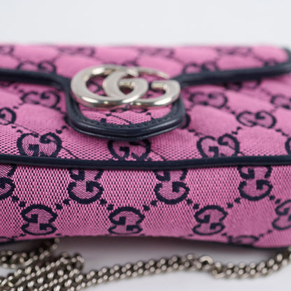 Gucci Supermini Canvas Marmont Pink
