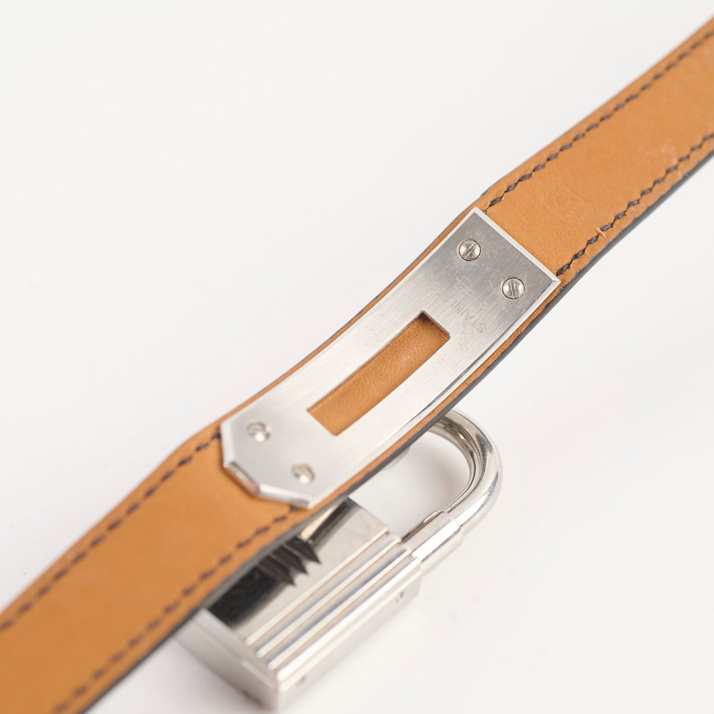 Hermes Kelly Watch Bracelet Black/Silver Espom