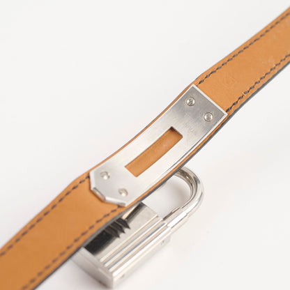 Hermes Kelly Watch Bracelet Black/Silver Espom