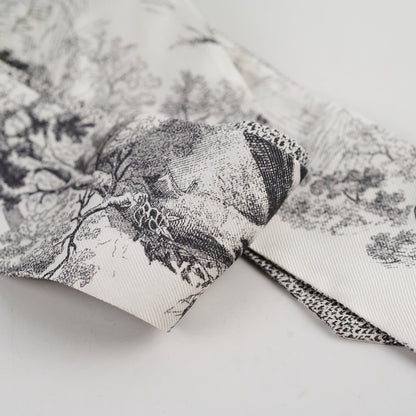 Dior Twilly Toile de Jouy Sauvage Mitzah Scarf Grey