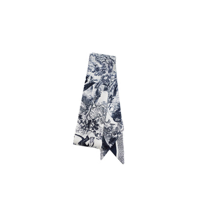 Dior Twilly Toile de Jouy Sauvage Mitzah Scarf Navy