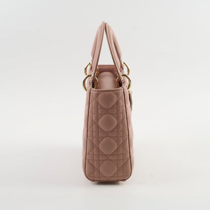 Christian Dior Small Lambskin ABC Lady Dior Pink