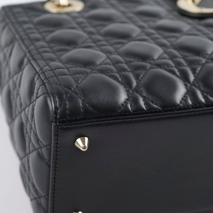 Christian Dior Medium Lambskin Lady Dior Black