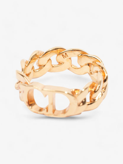 Christian Dior CD Icon Chain Link Ring Gold Base Metal Medium (60mm)