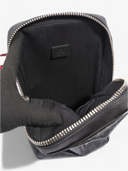Gucci GG Sling Backpack Black GG Supreme Coated Canvas