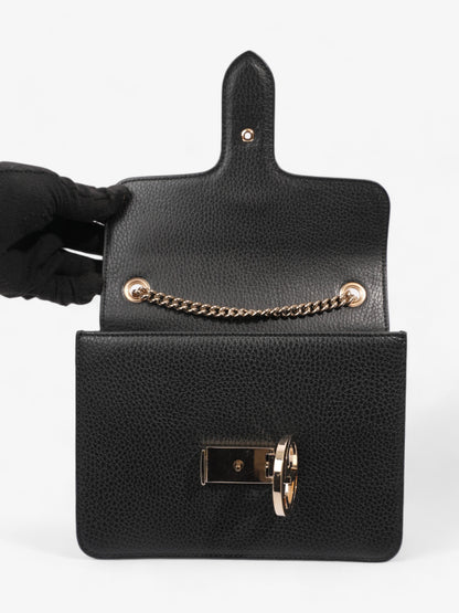 Gucci Interlocking G Flap Black Leather Small