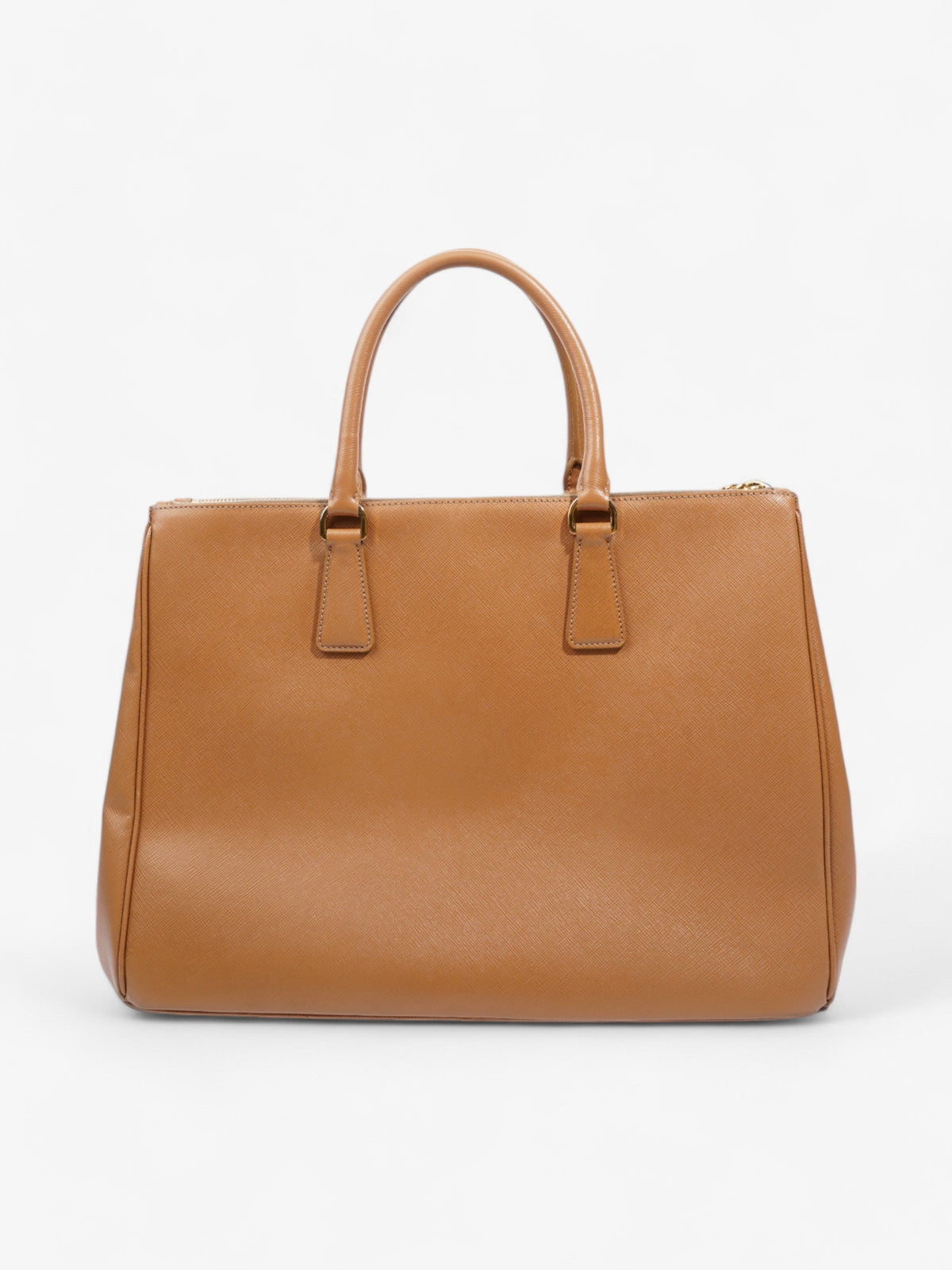 Prada Galleria Double Zip Tote Caramel Saffiano Leather Large