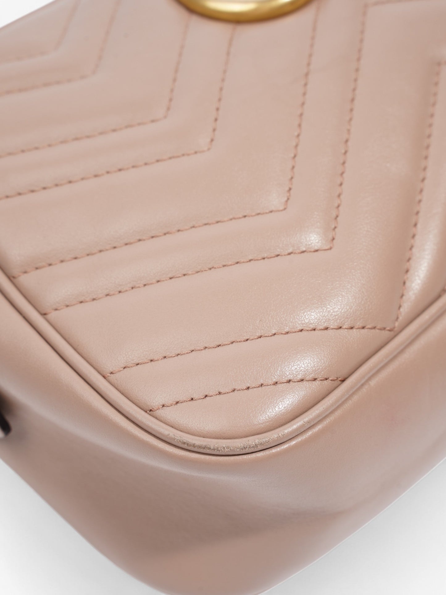 Gucci GG Marmont Rose Beige  Matelasse Leather Small
