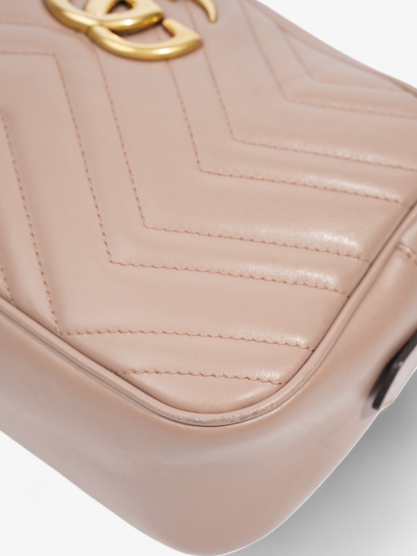 Gucci GG Marmont Rose Beige  Matelasse Leather Small