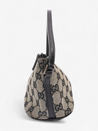 Gucci Boat Pochette GG Supreme / Black Coated Canvas