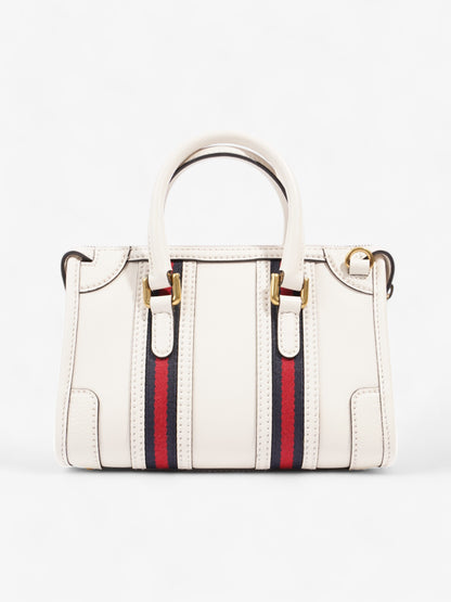 Gucci Bauletto White / Blue / Red Leather Mini