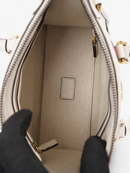 Gucci Bauletto White / Blue / Red Leather Mini
