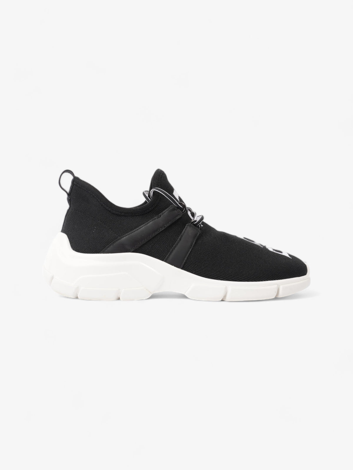 Prada XY Logo Sock Sneakers Black / White Knit EU 37 UK 4