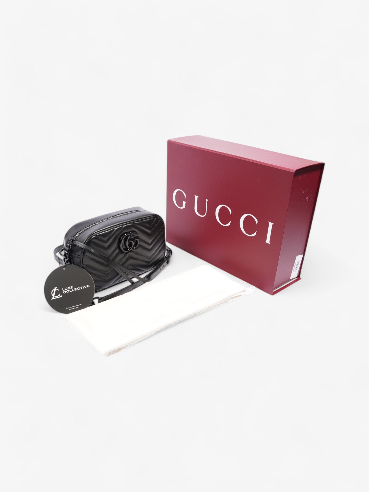 Gucci Marmont Black Matelasse Leather Small