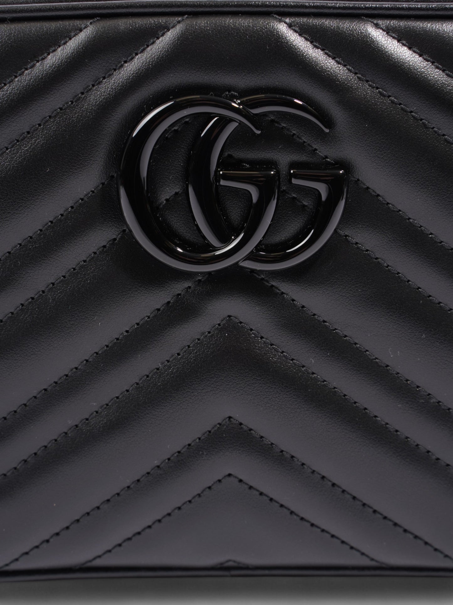 Gucci Marmont Black Matelasse Leather Small