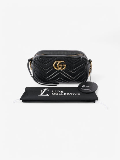 Gucci GG Marmont Black Matelasse Leather Small