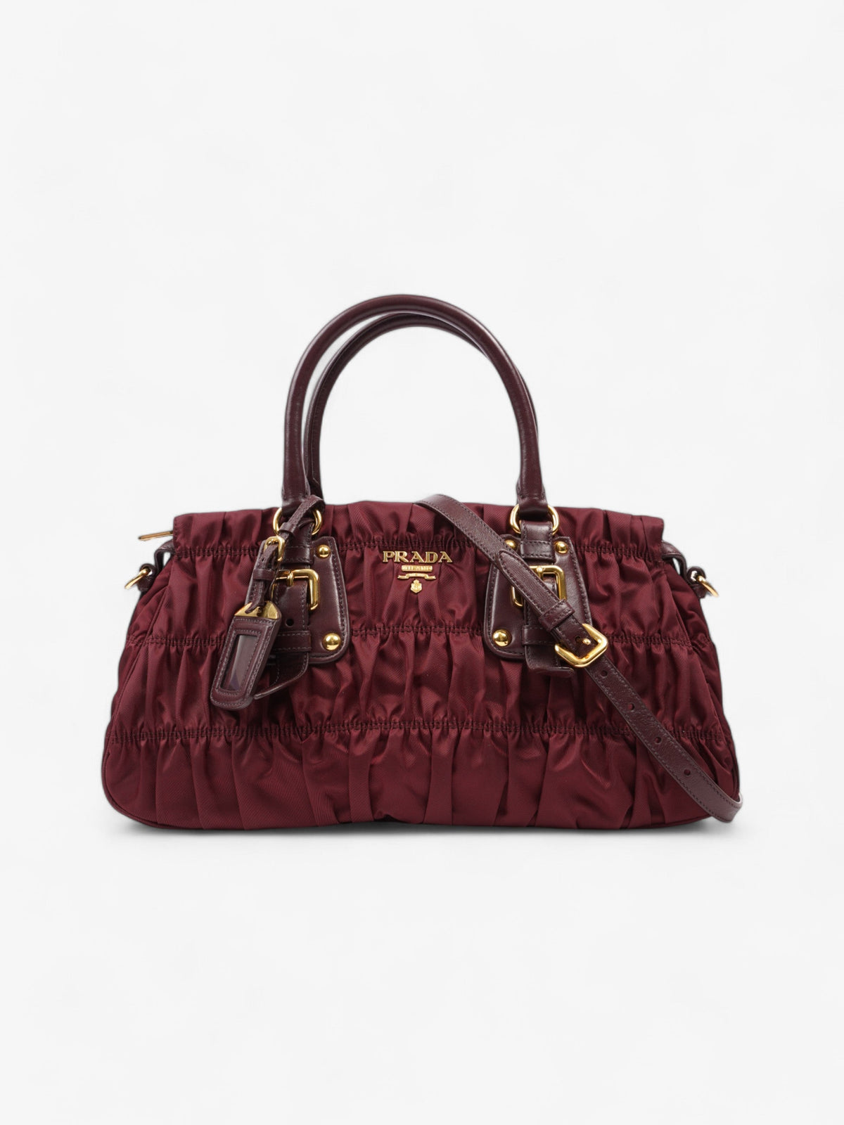 Prada Tessuto Gaufre Dark Red Nylon
