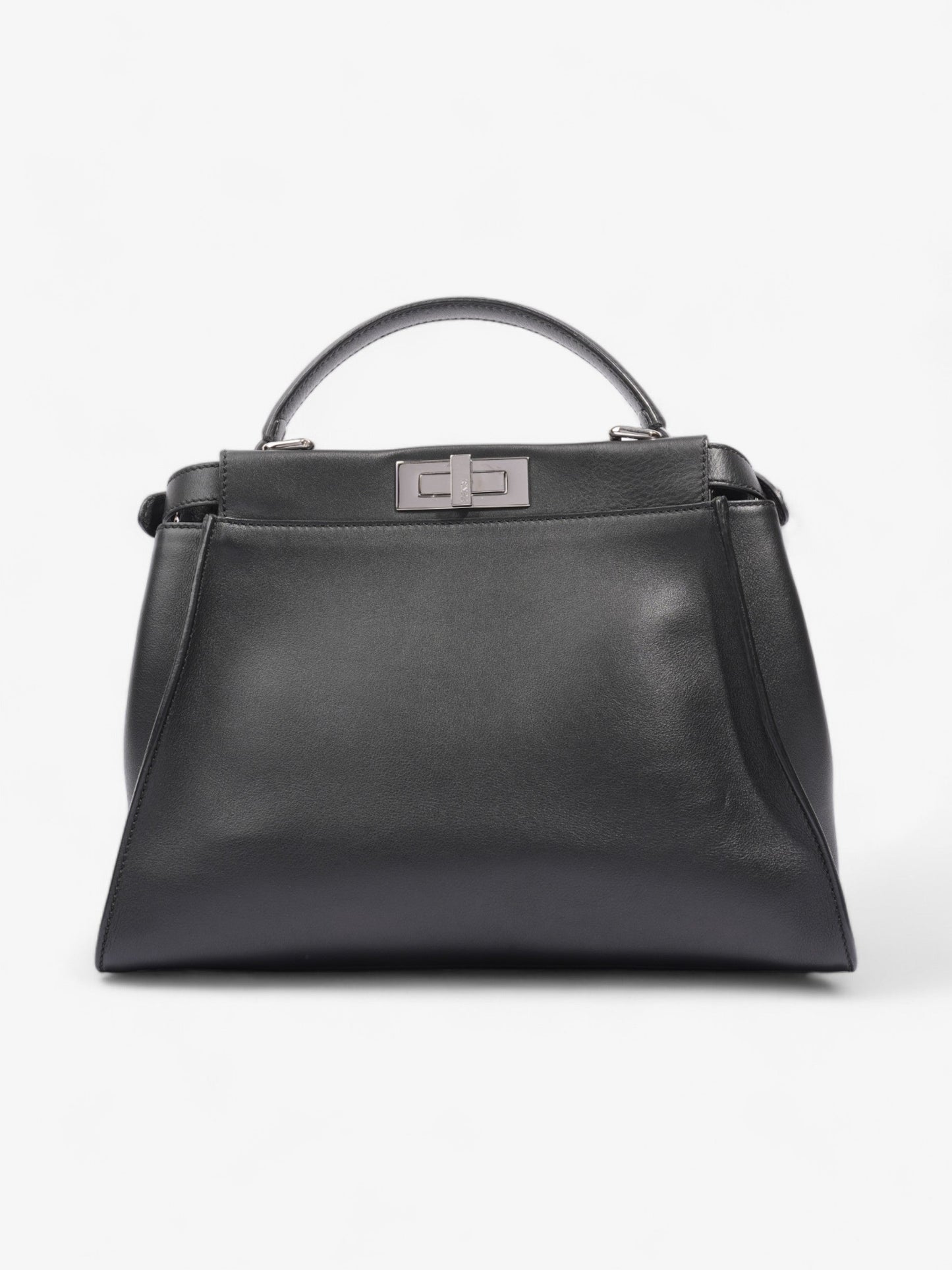 Fendi Peekaboo  Black Lambskin Leather Medium