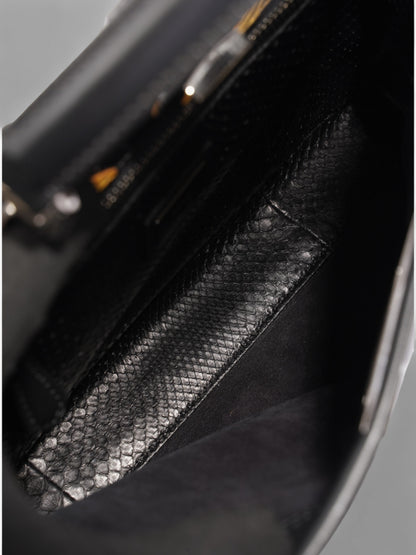 Fendi Peekaboo  Black Lambskin Leather Medium