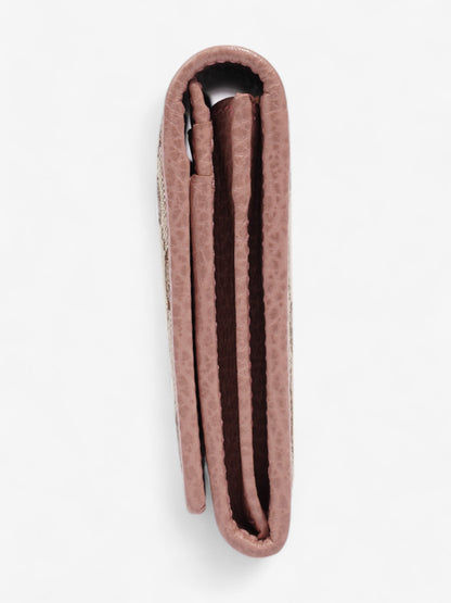 Gucci Two-Folded Wallet GG Supreme / Baby Pink Canvas