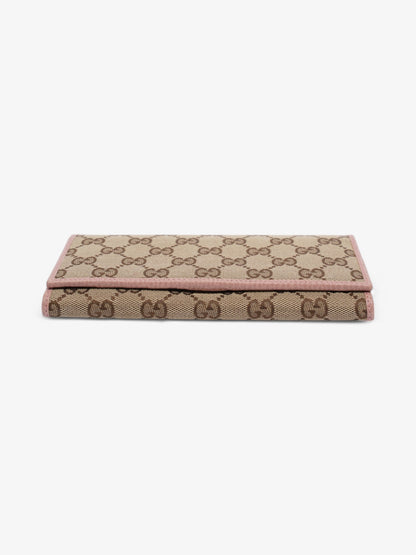 Gucci Two-Folded Wallet GG Supreme / Baby Pink Canvas
