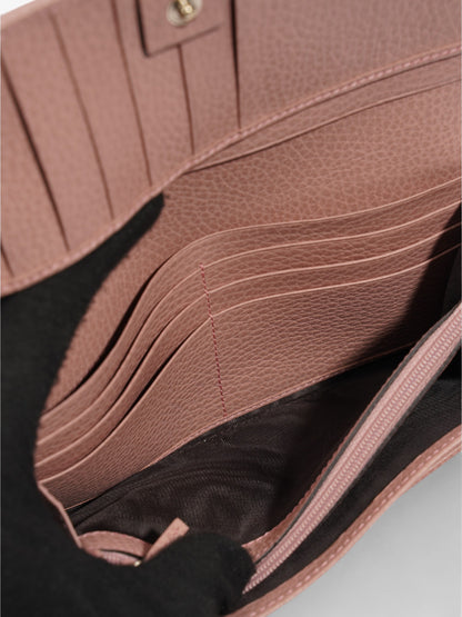 Gucci Two-Folded Wallet GG Supreme / Baby Pink Canvas