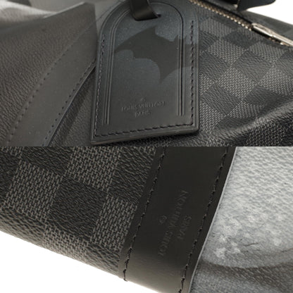 LOUIS VUITTON NEW Keepall 55 damier graphite strap customized "BATBAG II"!