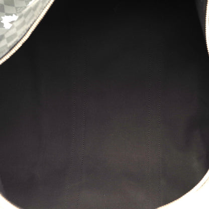 LOUIS VUITTON NEW Keepall 55 damier graphite strap customized "BATBAG II"!
