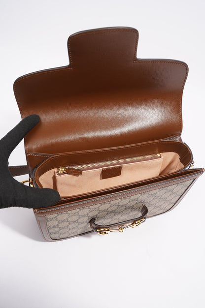 Gucci 1955 Horsebit Shoulder Bag Monogram Canvas