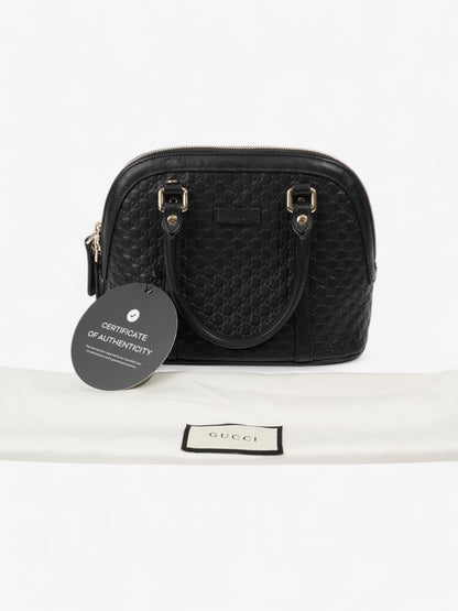 Gucci Guccisima Dome Black Leather Small