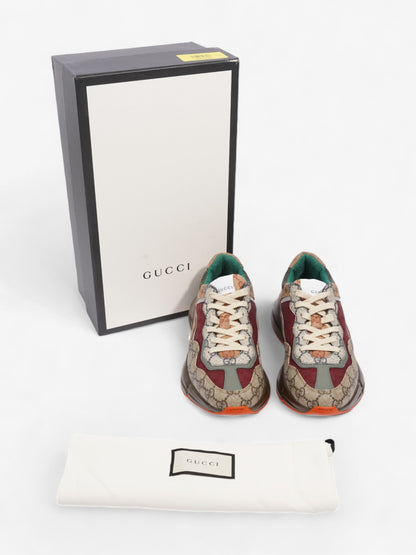Gucci GG Rhyton Low Top GG Supreme / Brown / Multi Leather EU 37 UK 4