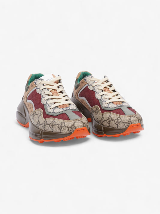 Gucci GG Rhyton Low Top GG Supreme / Brown / Multi Leather EU 37 UK 4