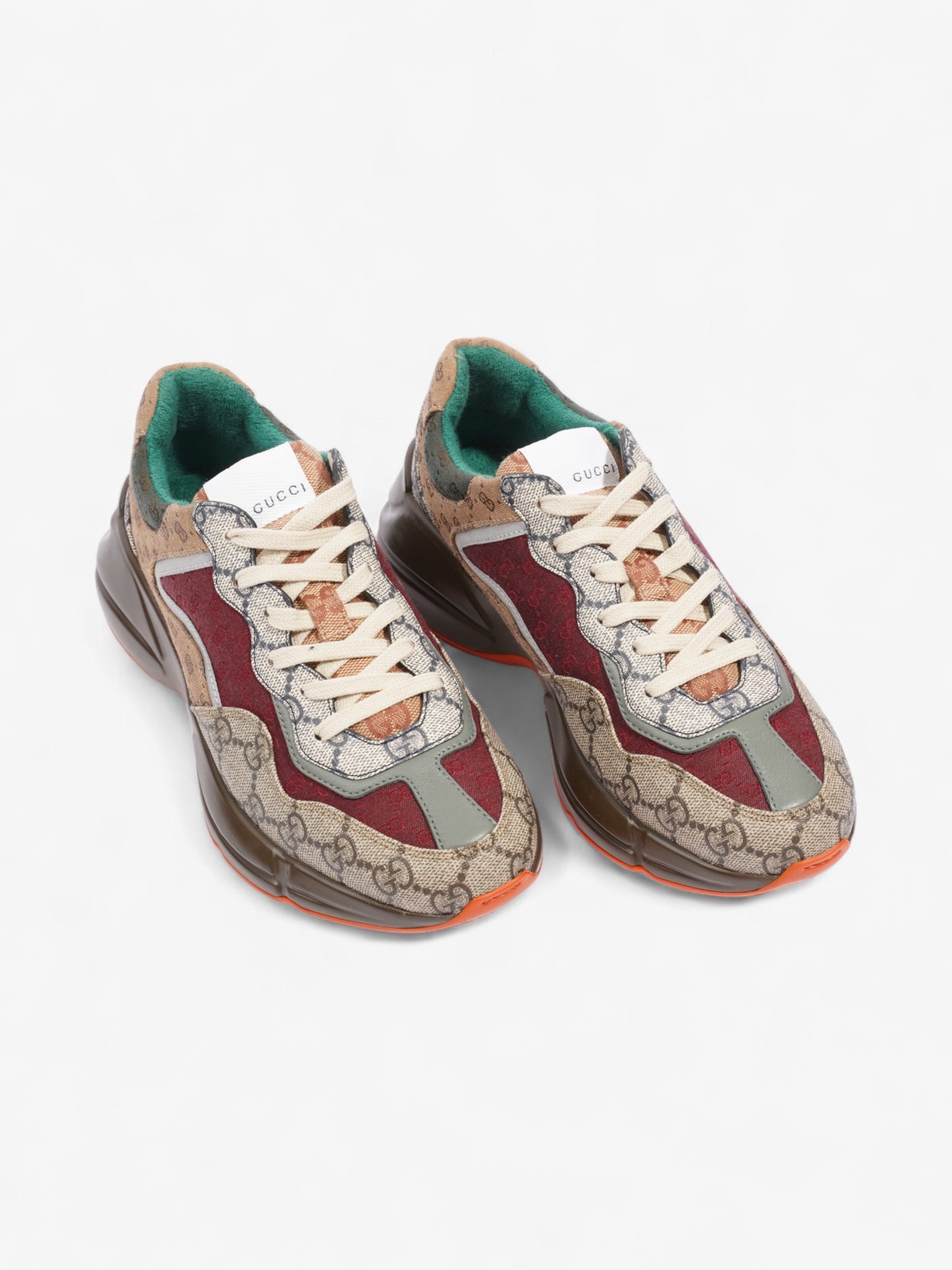 Gucci GG Rhyton Low Top GG Supreme / Brown / Multi Leather EU 37 UK 4