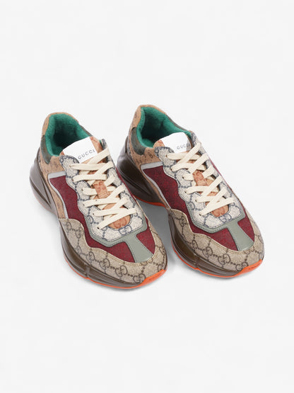 Gucci GG Rhyton Low Top GG Supreme / Brown / Multi Leather EU 37 UK 4