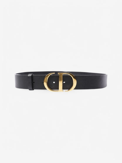 Christian Dior 30 Montaigne Belt Black Leather 95cm 38"