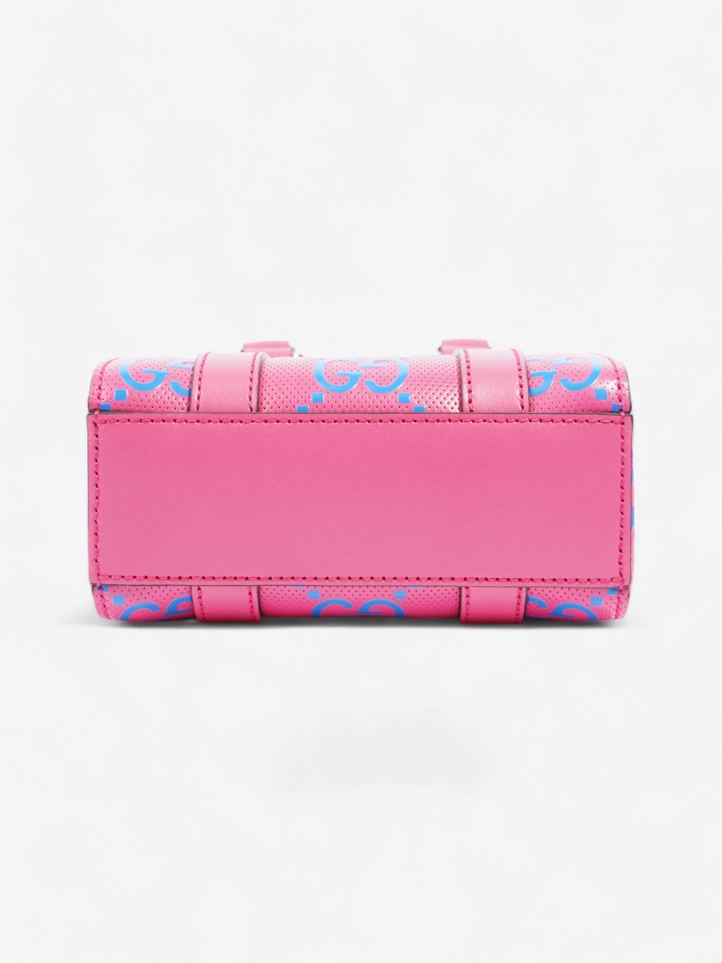 Gucci Gucci Mini Tote, GG logo Embossed Pink / Blue Leather