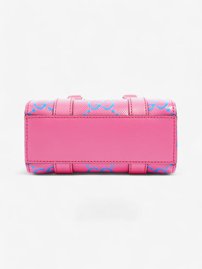 Gucci Gucci Mini Tote, GG logo Embossed Pink / Blue Leather