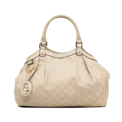 Beige Gucci Guccissima Sukey Tote Bag
