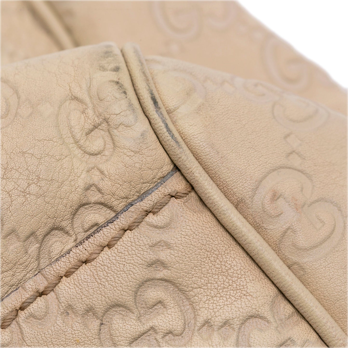 Beige Gucci Guccissima Sukey Tote Bag