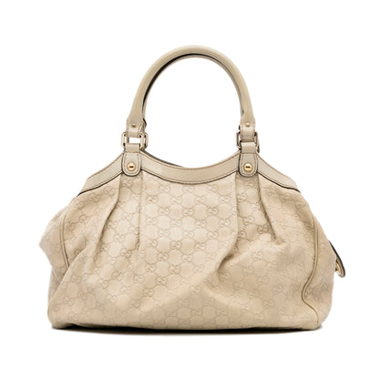Beige Gucci Guccissima Sukey Tote Bag