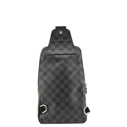 LOUIS VUITTON Avenue Sling Damier Graphite Backpack Bag Black