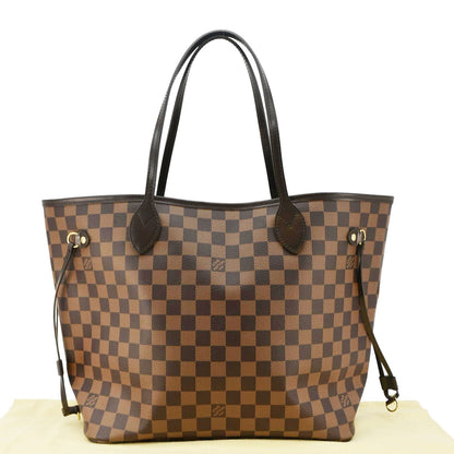 LOUIS VUITTON  Neverfull MM Damier Ebene Shoulder Bag Brown