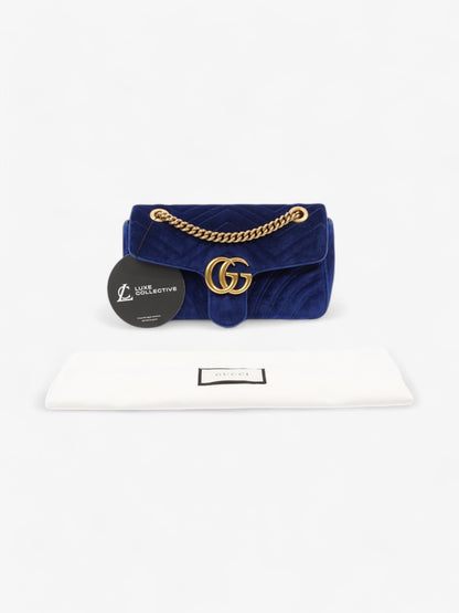 Gucci GG Marmont Midnight Blue Velvet Small
