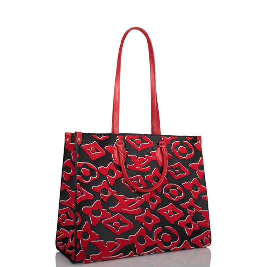 Louis Vuitton x UF Black and Red Tufted Monogram OnTheGo GM