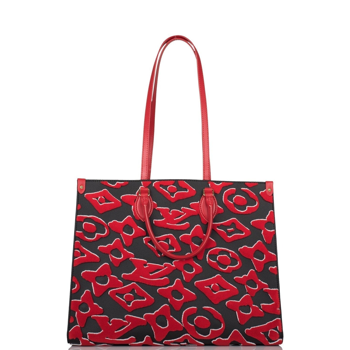Louis Vuitton x UF Black and Red Tufted Monogram OnTheGo GM