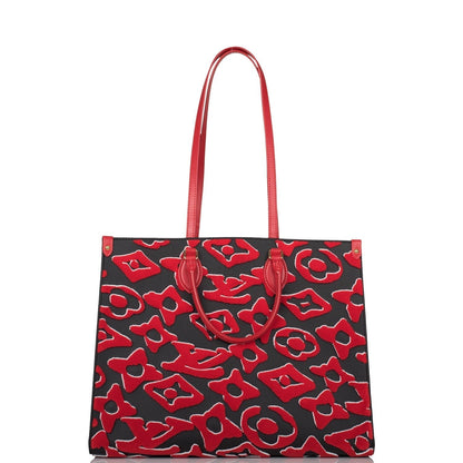 Louis Vuitton x UF Black and Red Tufted Monogram OnTheGo GM