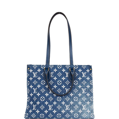 Louis Vuitton Blue Denim Monogram OnTheGo MM