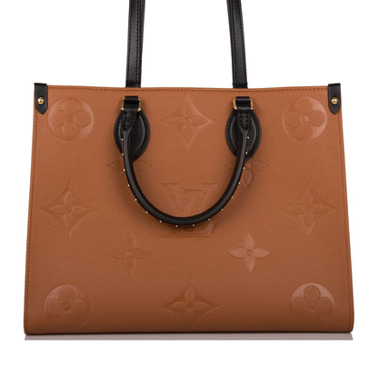 Louis Vuitton Caramel Wild At Heart Empreinte Giant Monogram OnTheGo MM