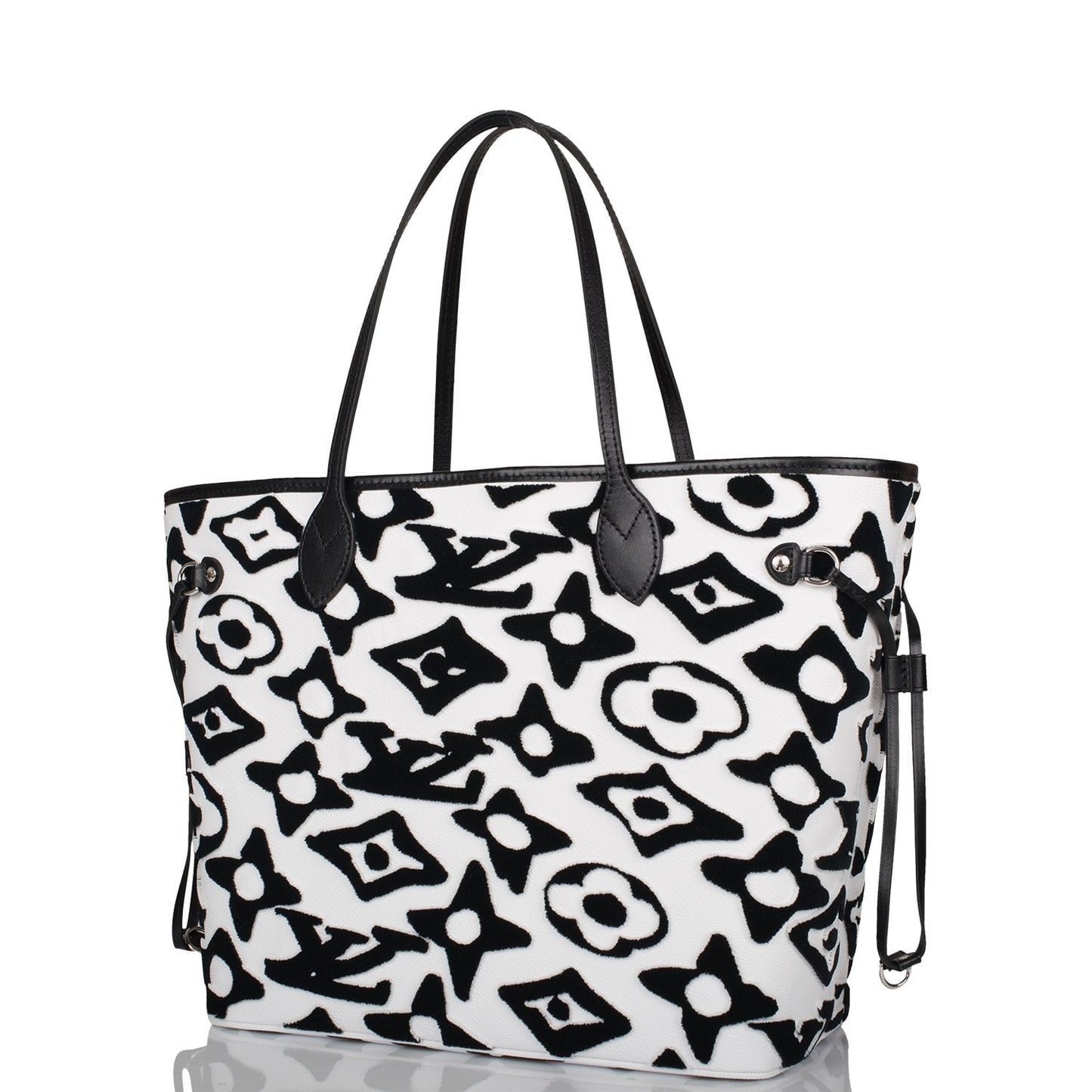 Louis Vuitton x UF Black and White Tufted Monogram Neverfull MM