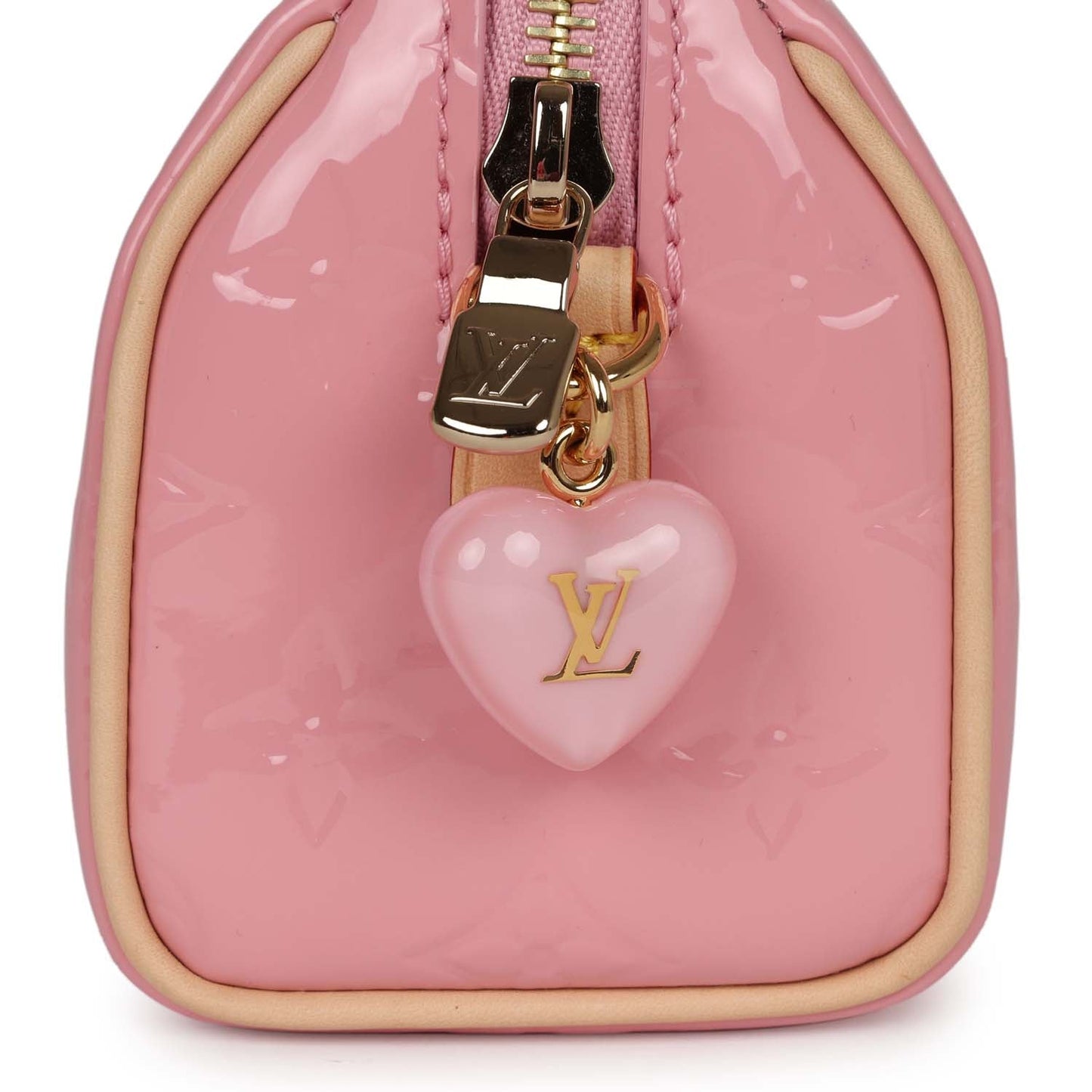 Louis Vuitton Nano Speedy Mochi Pink Vernis Gold Hardware